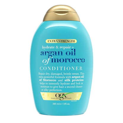 Extra Strength Hydrate & Repair Conditioner with Argan Oil of Morocco for Dry, Damaged Hair, 13 Fl Oz - WORLD TIME VISITS