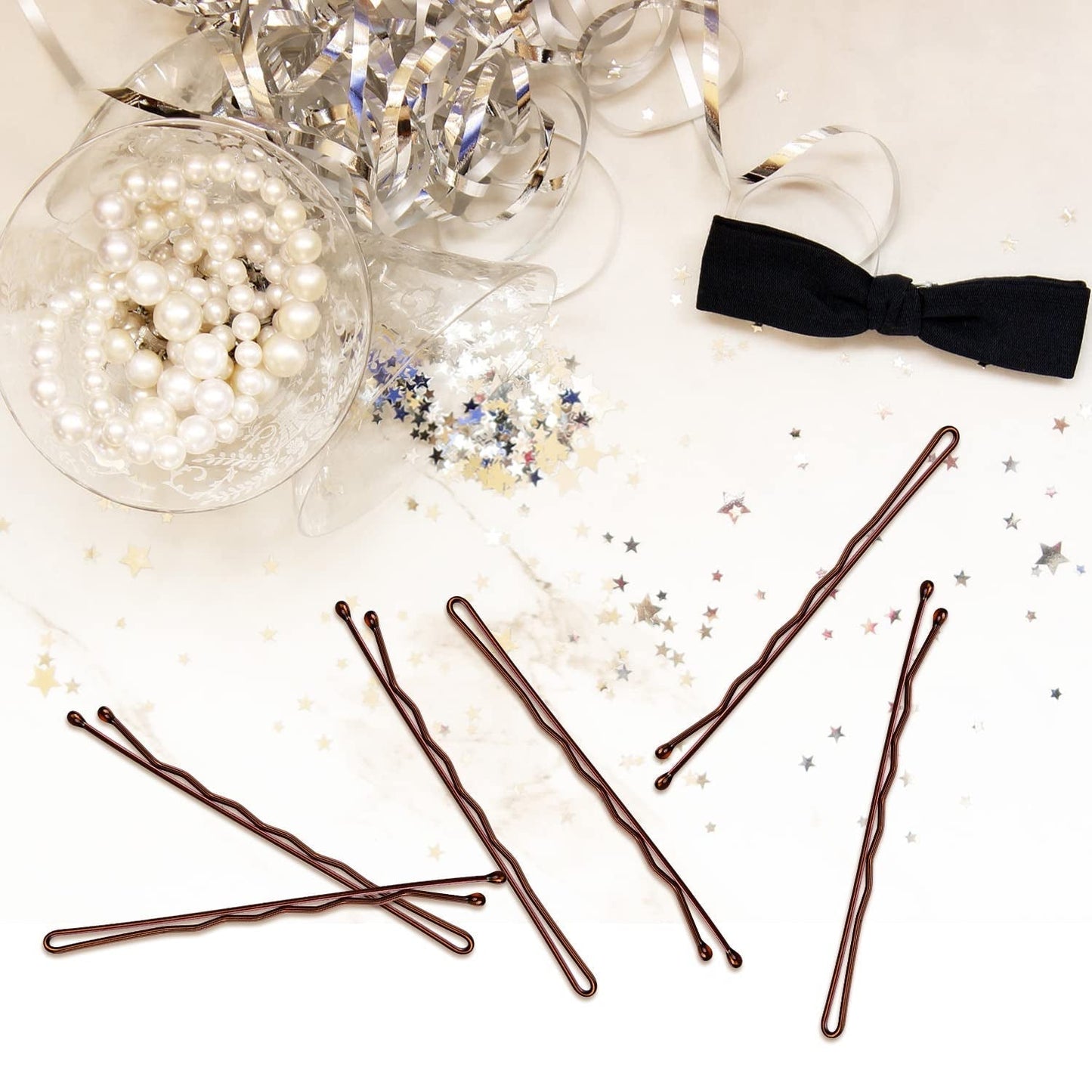 Large Bobby Pins Brown, 2.75" Jumbo Hair Pins Brown Long Bobby Pins for Thick Hair for Women Girls with Box-120 Count