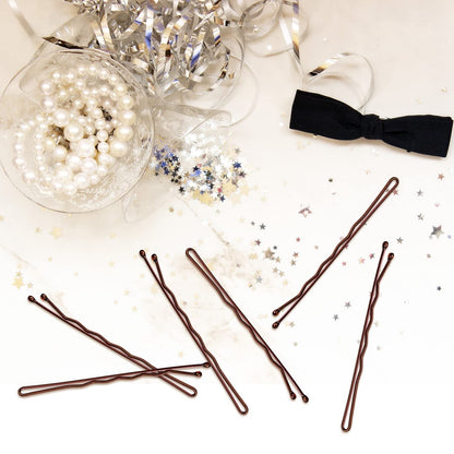 Large Bobby Pins Brown, 2.75" Jumbo Hair Pins Brown Long Bobby Pins for Thick Hair for Women Girls with Box-120 Count
