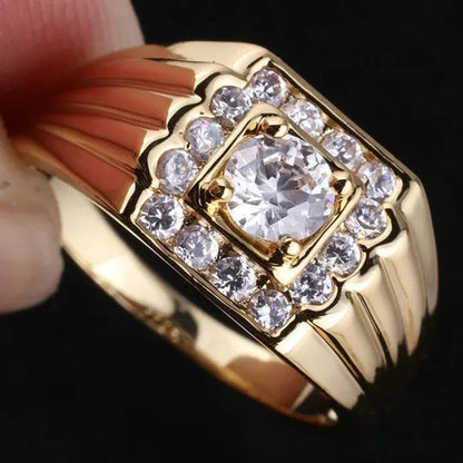 Mens Finish Ring Round Stone Size Boyfriend Gift