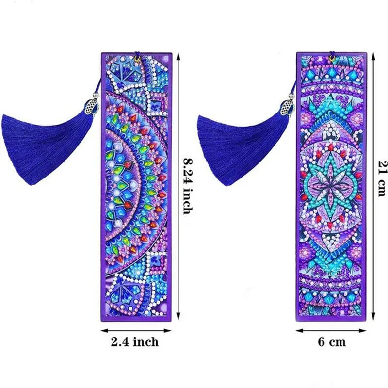 5D Diamond Bookmark Kits DIY Special Shaped Painting Bookmark with Tassel Craft Supplies