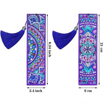 5D Diamond Bookmark Kits DIY Special Shaped Painting Bookmark with Tassel Craft Supplies