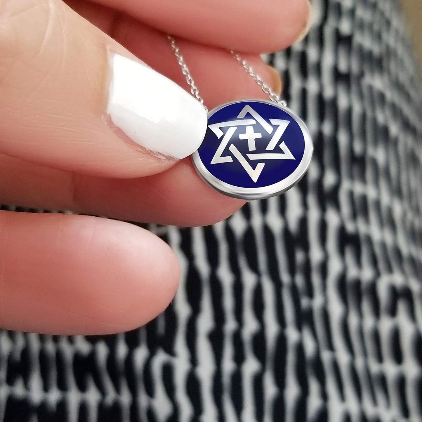 Cross and Jewish Star of David Necklace for Women
