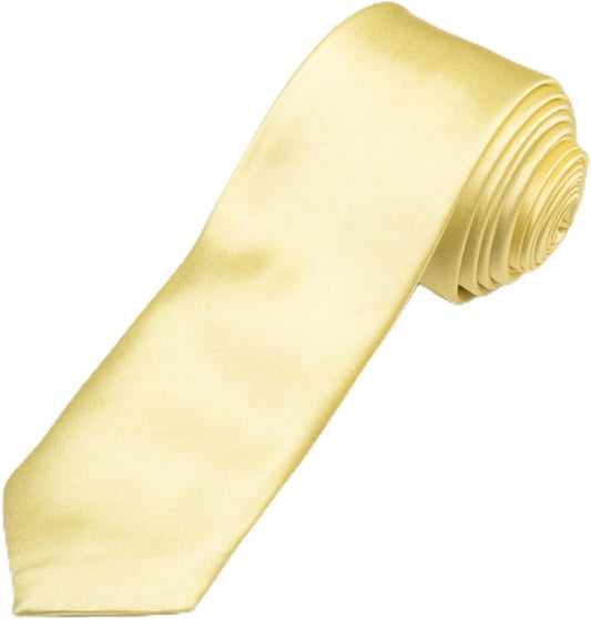 Men'S Skinny Ties 2 Inch (5CM) Solid Pure Color Plain Slim Necktie for Men - WORLD TIME VISITS