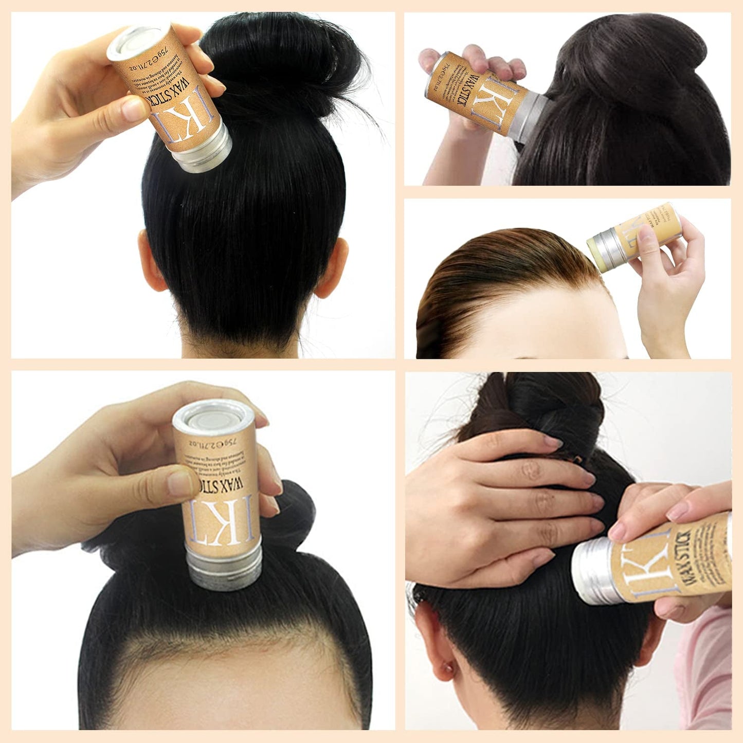 Hair Wax Stick, Wax Stick for Hair, Slick Stick for Hair Non-Greasy Styling Hair Pomade Stick, Strong Hold Makes Hair Look Neat and Tidy（2.7 Ounce）