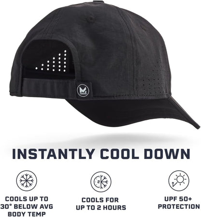 Cooling Vented Performance Hat Unisex One Size Cap for Workouts, Golf & Running, Sweat & Water Activated Technology