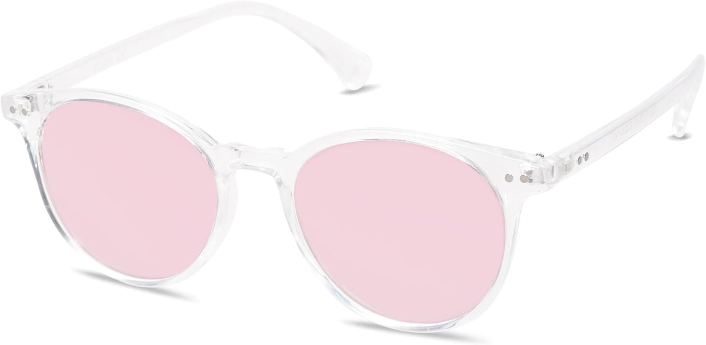 Small round Classic Polarized Sunglasses for Women Men Vintage Style UV400 Lens SJ2113 - WORLD TIME VISITS