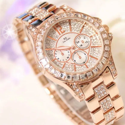 BS bee sister Luxury Creative Women Watches Gold Rhinestone Shining Design Bracelet Watches Ladies Women Wrist Watch Montre Femme - WORLD TIME VISITS