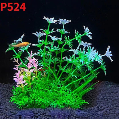 1Pcs Artificial Aquarium Decor Plants Water Weeds Ornament Aquatic Plant Fish Tank Grass Decoration Accessories