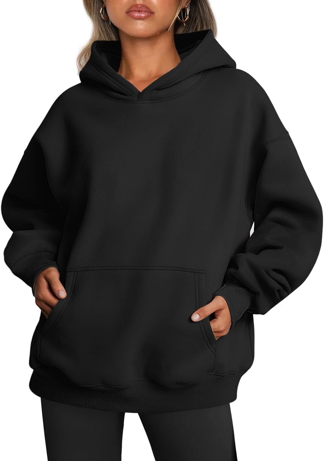 Womens Oversized Hoodies Fleece Sweatshirts Sweaters Spring Outfits 2025 Pullover Fall Winter Clothes
