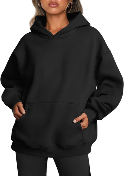 Womens Oversized Hoodies Fleece Sweatshirts Sweaters Spring Outfits 2025 Pullover Fall Winter Clothes