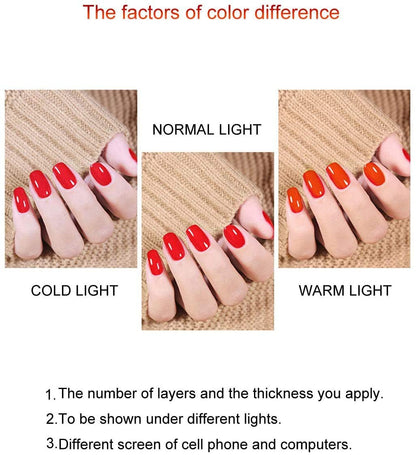 Hot Pink Fuchsia Gel Nail Polish Set - 6PCS Colors Magenta Purple Gel Polish, Soak off Gel Polish Set Nail Art LED UV Nail Lamp Cured,8Ml Each Bottle Nail Gel Kit Glamour Gifts