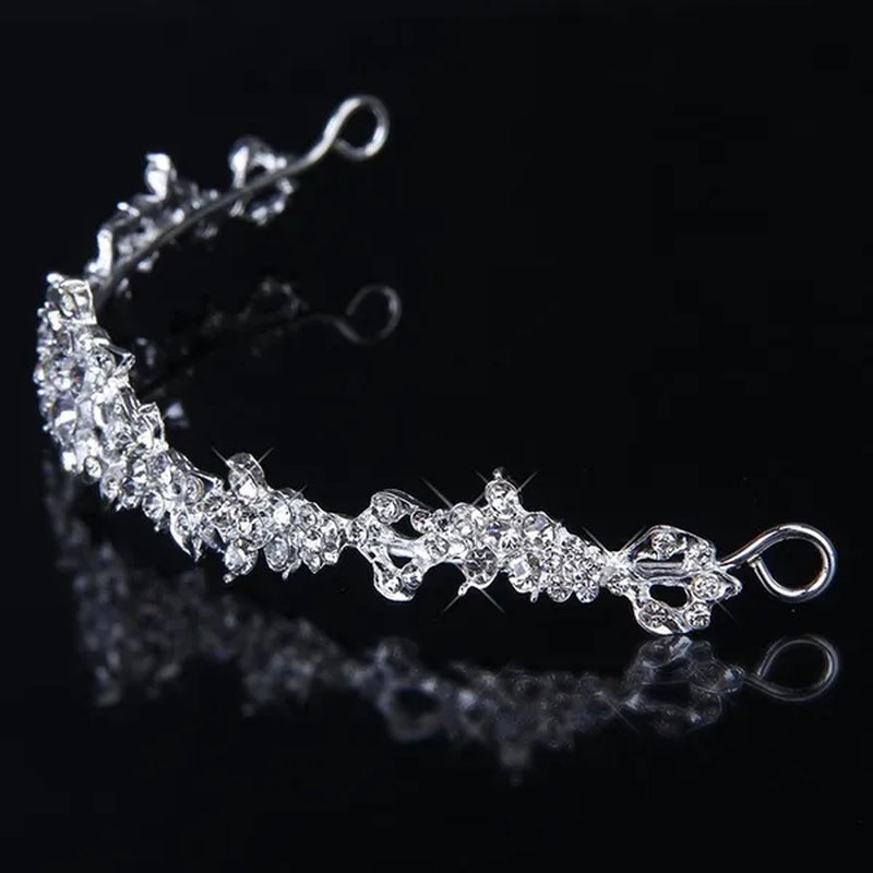 Bridal Wedding Party Jewelry Set Crystal Rhinestone Necklace & Earrings & Tiara