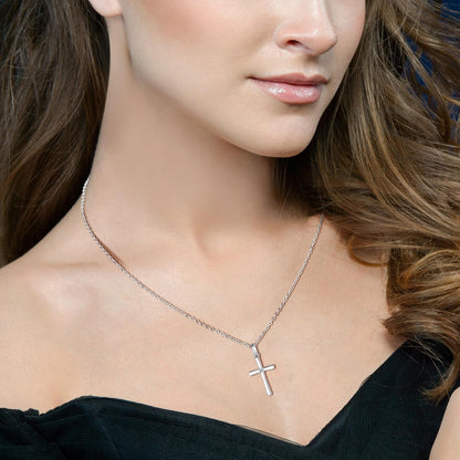 Women’S 925 Sterling Silver Cross Necklace, Small Cross Pendant Confirmation Necklace - WORLD TIME VISITS