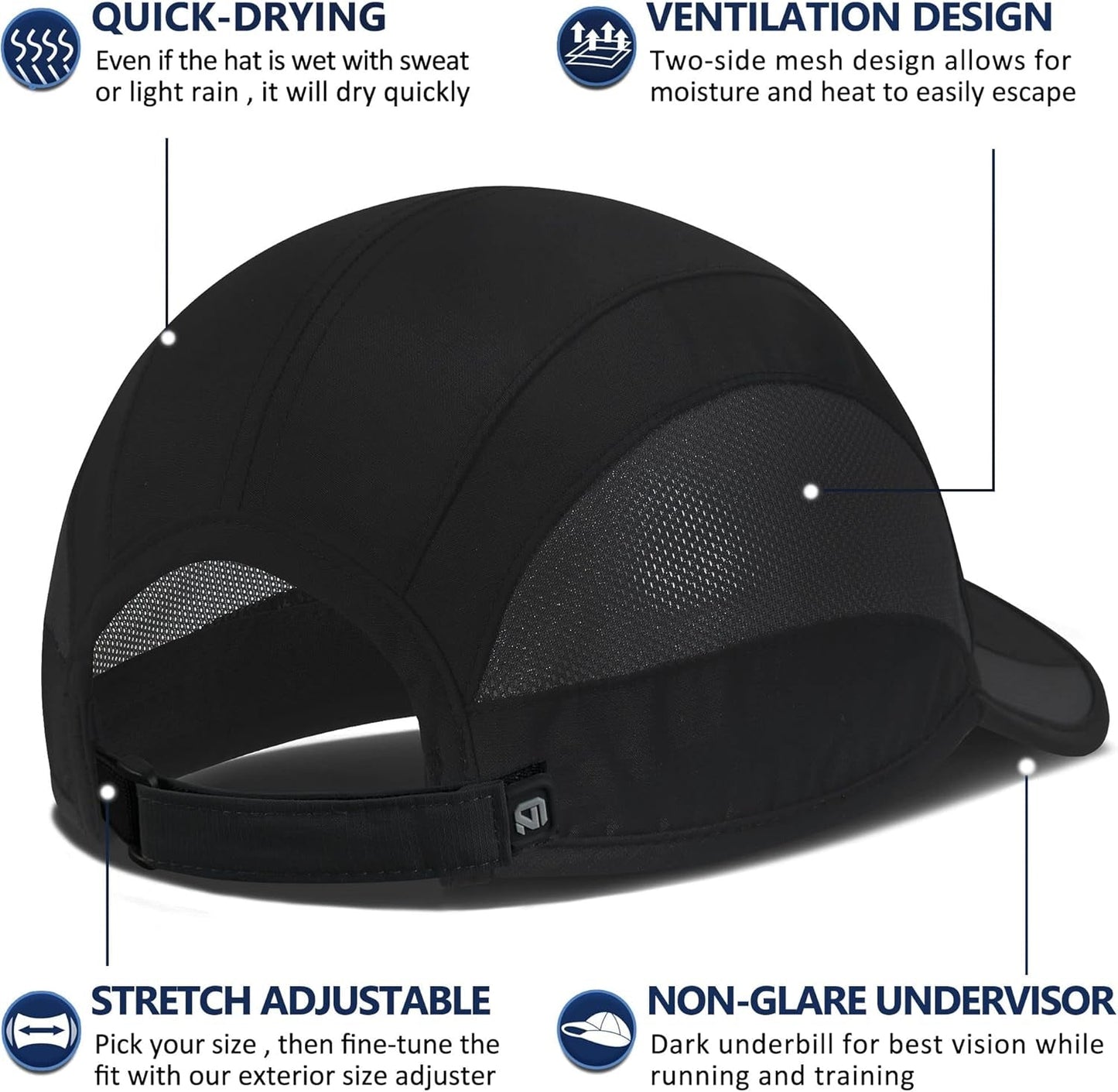 Quick Dry Run Hat Cooling Breathable Mesh