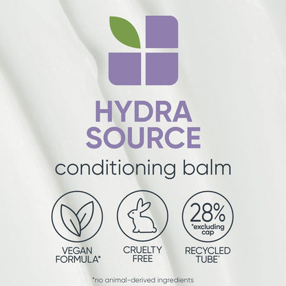 Biolage Hydra Source Conditioning Balm - Conditions, Detangles & Adds Softness, for Dry Hair, Infused with Micro-Filtered Aloe Vera, Vegan & Paraben-Free, Packaging May Vary