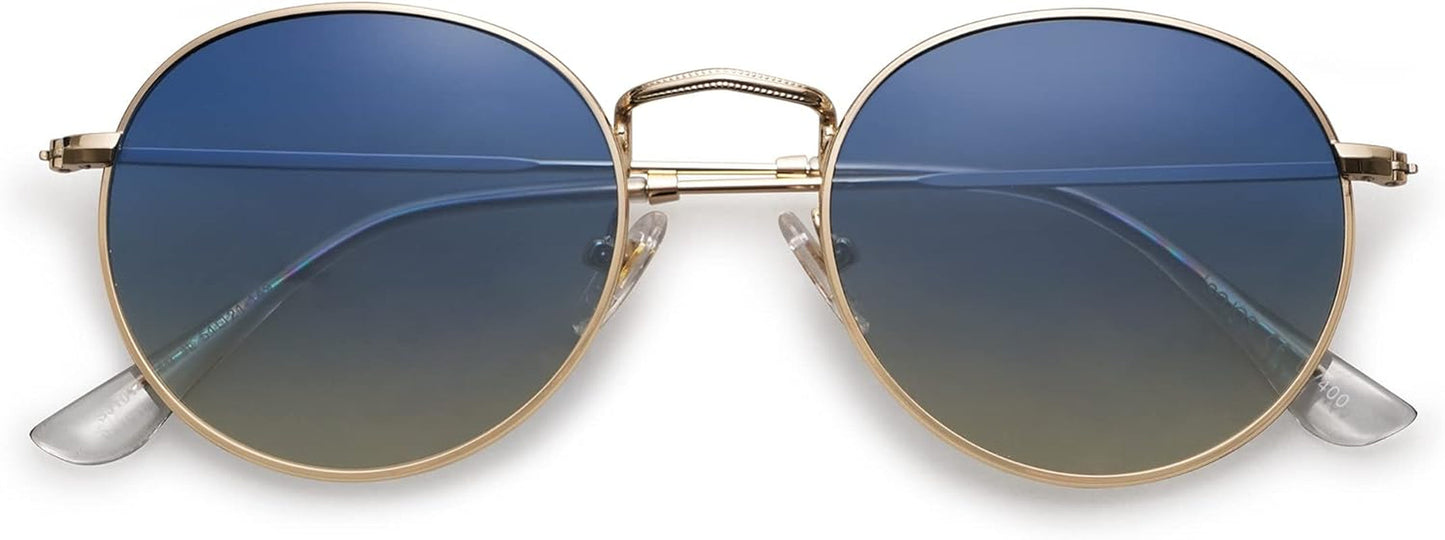 Small round Polarized Sunglasses for Women Men Classic Vintage Retro Shades UV400