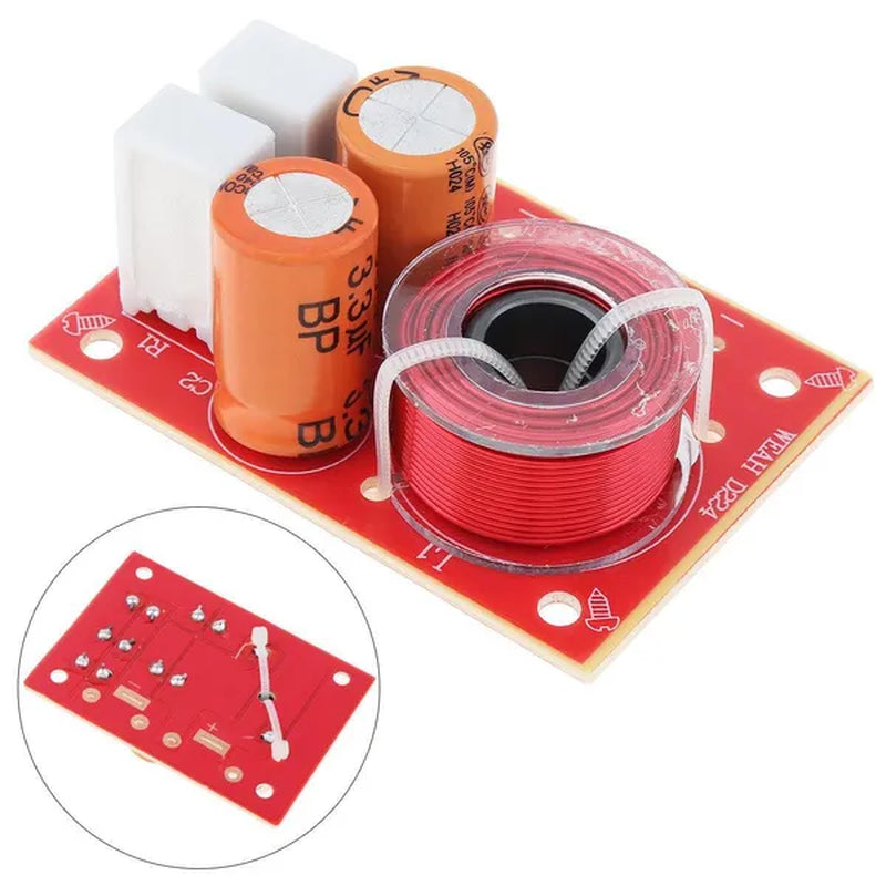 80W Speaker 2 Way Audio Frequency Divider Loudspeaker 2 Unit Crossover Filters for Car Speakers