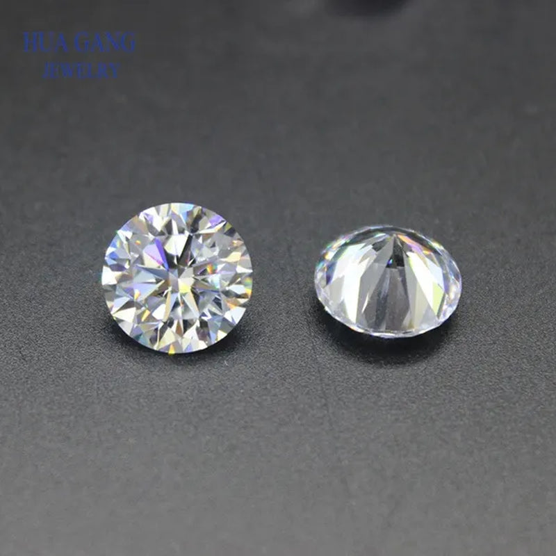 Cubic Zirconia Stone round White Brilliant Cut Loose CZ Stones Synthetic Gems Beads for Jewelry AAAAA