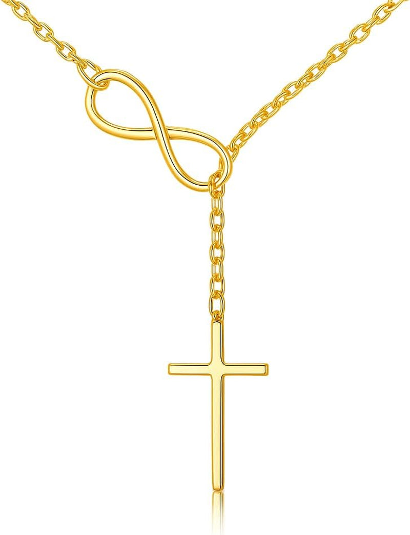 14K Gold Cross Necklace for Women Gold Necklace for Women Crucifix Chain Necklace Dainty Gold Chain - WORLD TIME VISITS