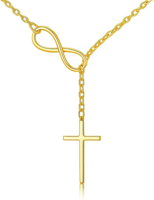 14K Gold Cross Necklace for Women Gold Necklace for Women Crucifix Chain Necklace Dainty Gold Chain - WORLD TIME VISITS