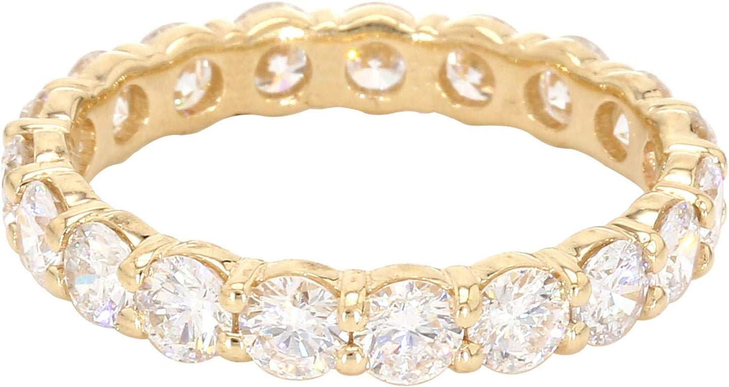 14K Yellow Gold Lab-Grown Diamond Eternity Wedding Band Ring (2.50 Cttw, I-J Color, VS2-SI1 Clarity)