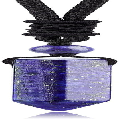 Hexagonal Crystal Points Pendant Necklace Black Obsidian Healing Stone Necklace Adjustable Rope Reiki Gemstone Necklace Handmade Jewelry for Men Women - WORLD TIME VISITS