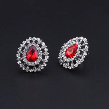 Vintage Turkish Women African Beads Jewelry Set Dubai Indian Crystal Ruby Wedding Necklace Jewelry Sets