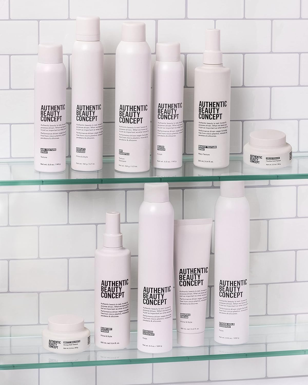 Authentic Beauty Concept Amplify Mousse | Volumizing Mousse | Lightweight Medium Hold Styling | Heat Protection | All Hair Types | Vegan & Cruelty-Free | Silicone-Free | 6.7 Oz
