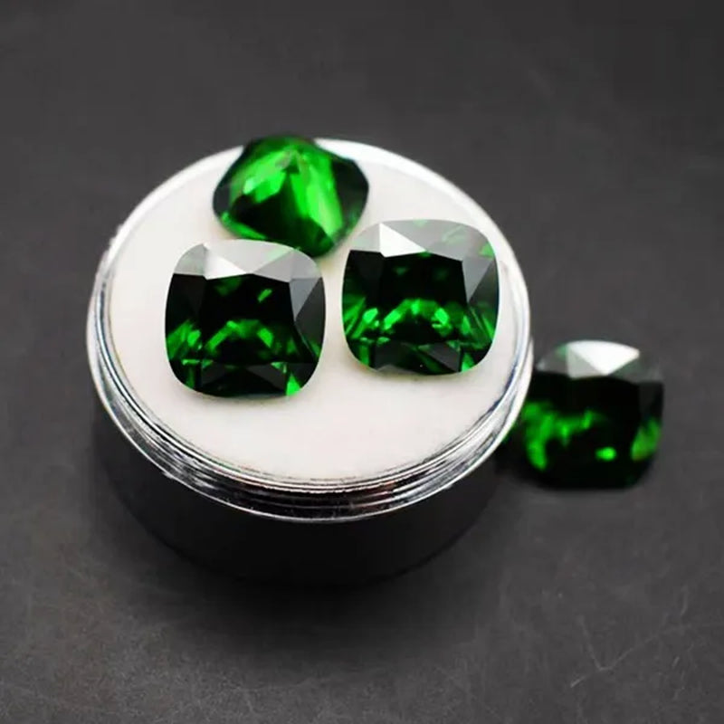 Emerald Natural AAAA 9.0Mm Colombia Emerald Corundum Spinel Square Shapes 5.70 Carats Jewelry Diy Green Gem AAAAA - WORLD TIME VISITS