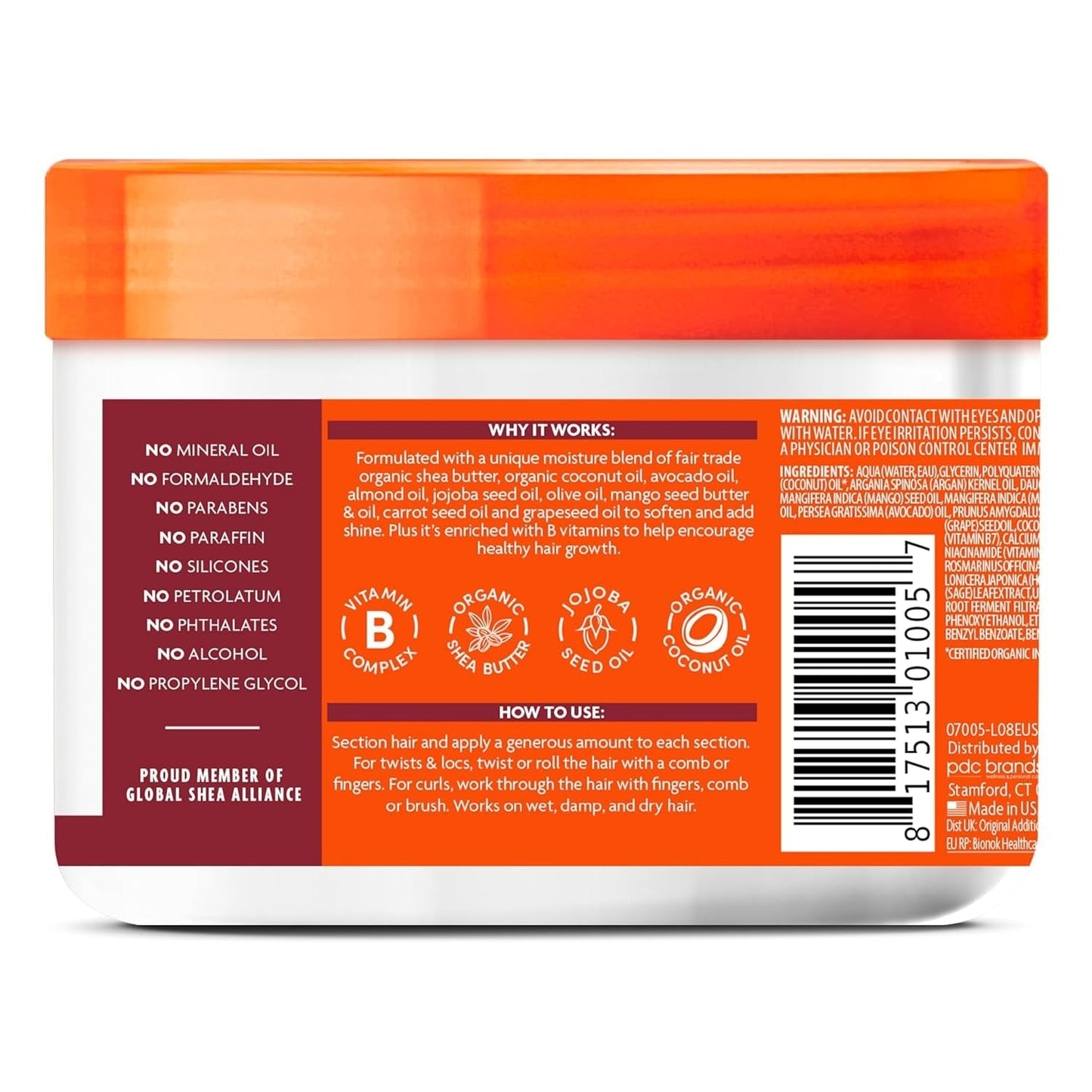 Moisturizing Twist & Lock Gel with Shea Butter for Natural Hair, 13 Oz (Packaging May Vary)