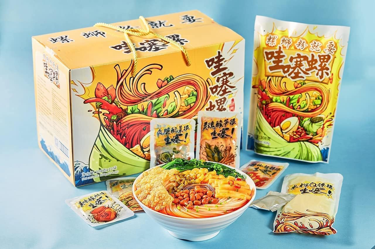 Liuzhou Rice Noodles, Rice Noodles, Noodles, ,Hot and Sour Noodles, Hot and Spicy Rice Noodles, Instant Noodles, Guangxi Specialty，Chinese Food ，Guangxi Snacks，Vegetarianism (3 Bag)