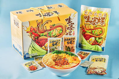 Liuzhou Rice Noodles, Rice Noodles, Noodles, ,Hot and Sour Noodles, Hot and Spicy Rice Noodles, Instant Noodles, Guangxi Specialty，Chinese Food ，Guangxi Snacks，Vegetarianism (3 Bag)