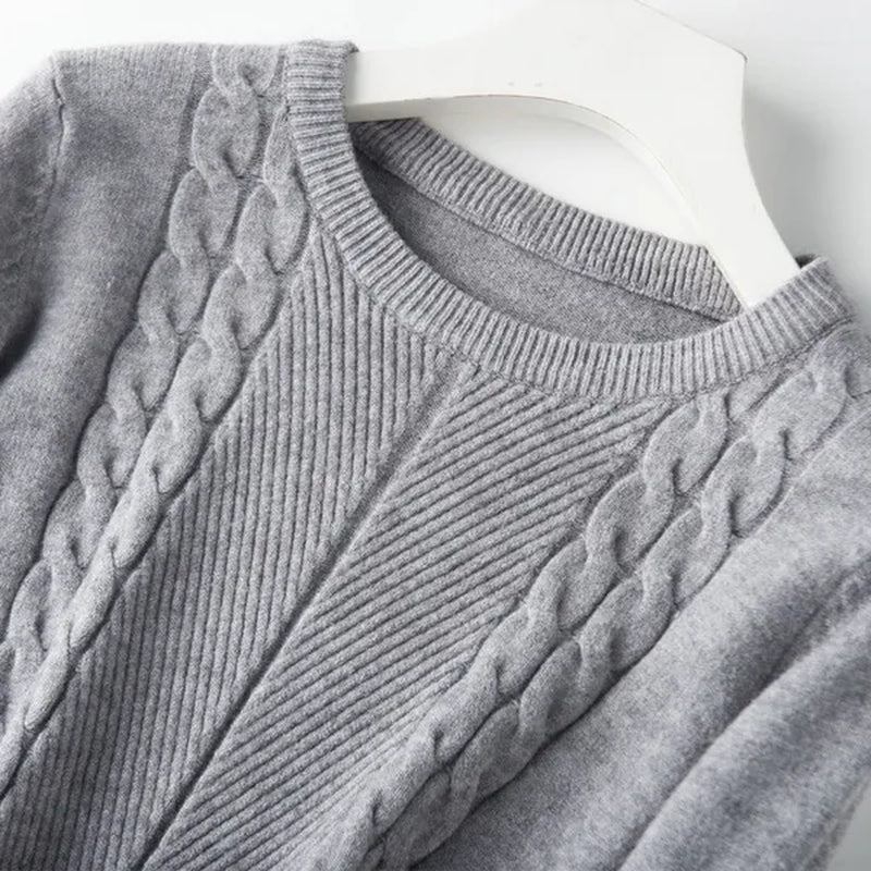 NEW 4 Colors Women Wool Pure Cashmere Sweater Fashion O-neck Soft Woman Female Warm Pull Pullovers Sweaters Plus Size S-XXL