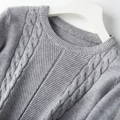 NEW 4 Colors Women Wool Pure Cashmere Sweater Fashion O-neck Soft Woman Female Warm Pull Pullovers Sweaters Plus Size S-XXL
