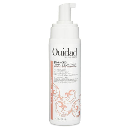 Ouidad Advanced Climate Control Volumizing Foam - 7 Fl Oz, Lightweight Hair Styling Foam, Anti-Frizz Nano Technology, Adds Volume, Fights Frizz & Defines Curls, Crunch-Free Hold, for All Curl Types