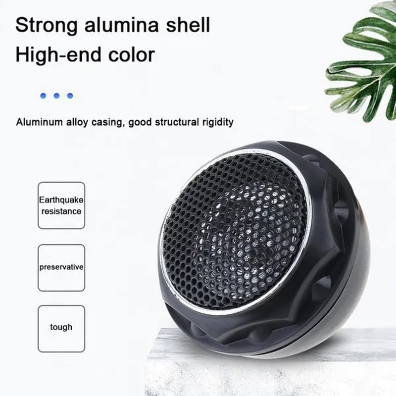 2Pcs 140W T280 High Efficiency ABS + Metal Mini Dome Tweeter Speakers for Car Audio System