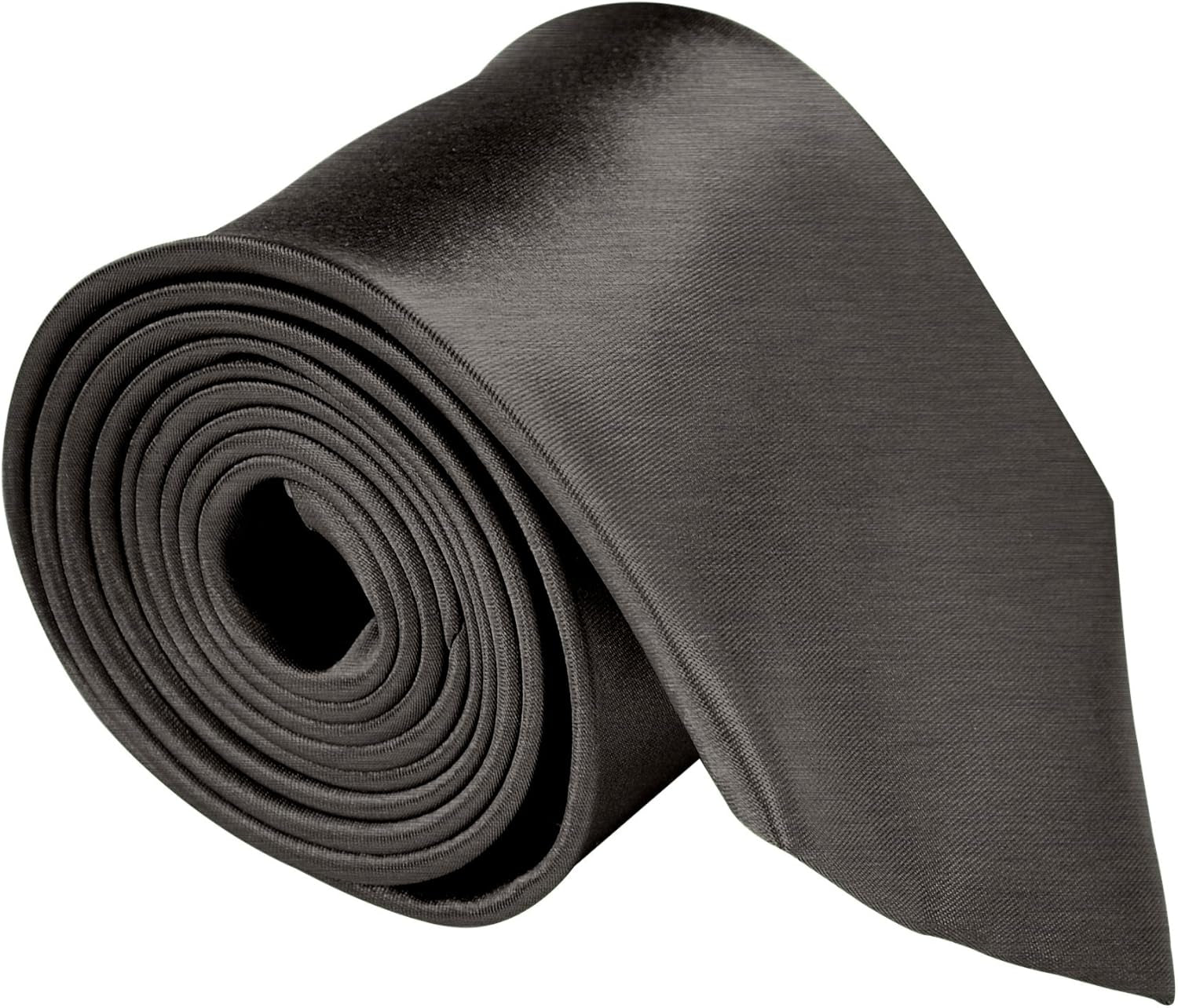 Silk Ties for Men 3.5 Inch Mens Ties Silk Black Ties for Men Satin Tie Solid Color Ties for Men - WORLD TIME VISITS