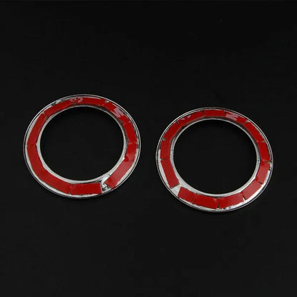 Car Inetrior Front Door Stereo Speaker Protector Decoration Ring ABS Cover Fit for Jeep Grand Cherokee 2011 2012 2013 up Chrome