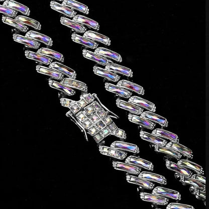 Cuban Link Chain Ice Out Chain Necklace For Men and Women Hip Hop Jewelry