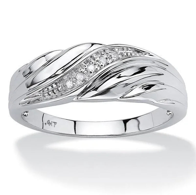 New Fashion Luxury Exquisite Twist Zirconia Ring Engagement Ring Lightning-Shaped Water Ripples on the Surface Zirconia Wedding Ring Size 5-12