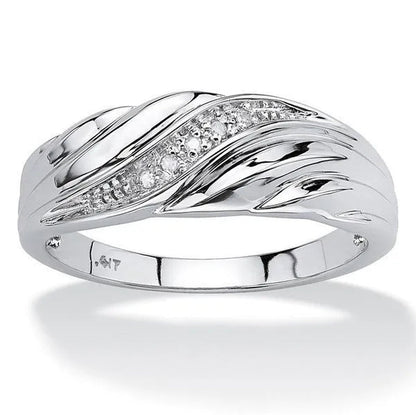 New Fashion Luxury Exquisite Twist Zirconia Ring Engagement Ring Lightning-Shaped Water Ripples on the Surface Zirconia Wedding Ring Size 5-12
