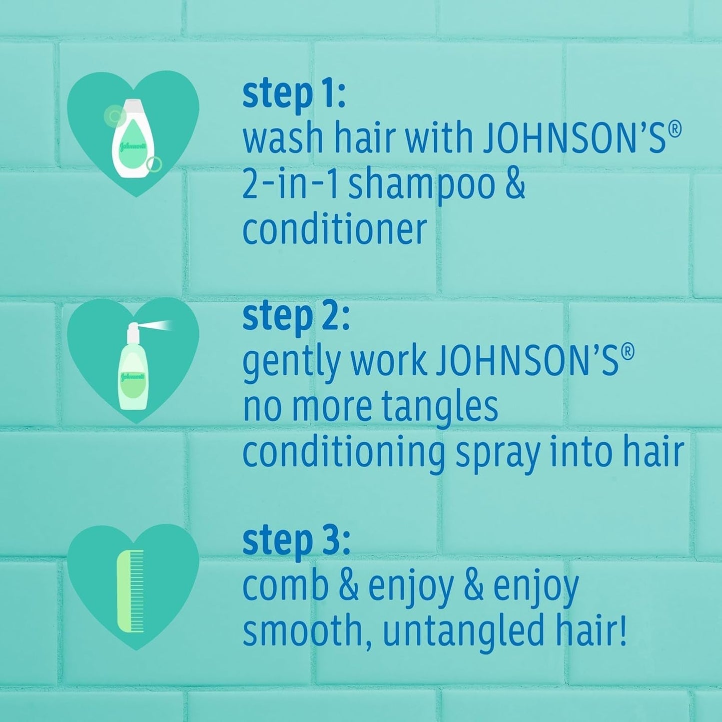 Johnson'S No More Tangles Toddler & Kids Detangling Spray to Unlock Knots in Hair, Hypoallergenic & Paraben-Free, No More Tears Tear-Free Formula for Wet or Dry Hair, 10 Fl. Oz
