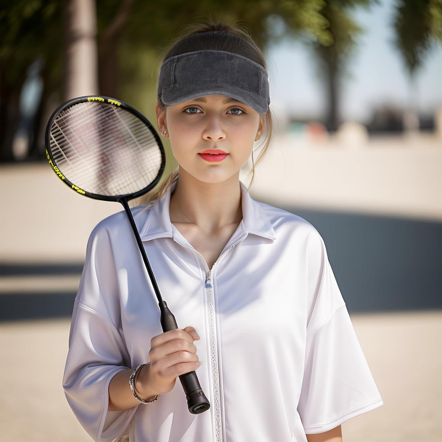1 Piece of Sport Wear Athletic Visor Sun Sports Visor Hat Visor Adjustable Cap for Women and Men (One Size)