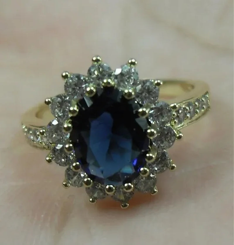 Natural 3.26CT White/Emerald/Ruby/Alexandrite/Sapphire Diamond 14K Yellow Gold Wedding Ring Size 6-11