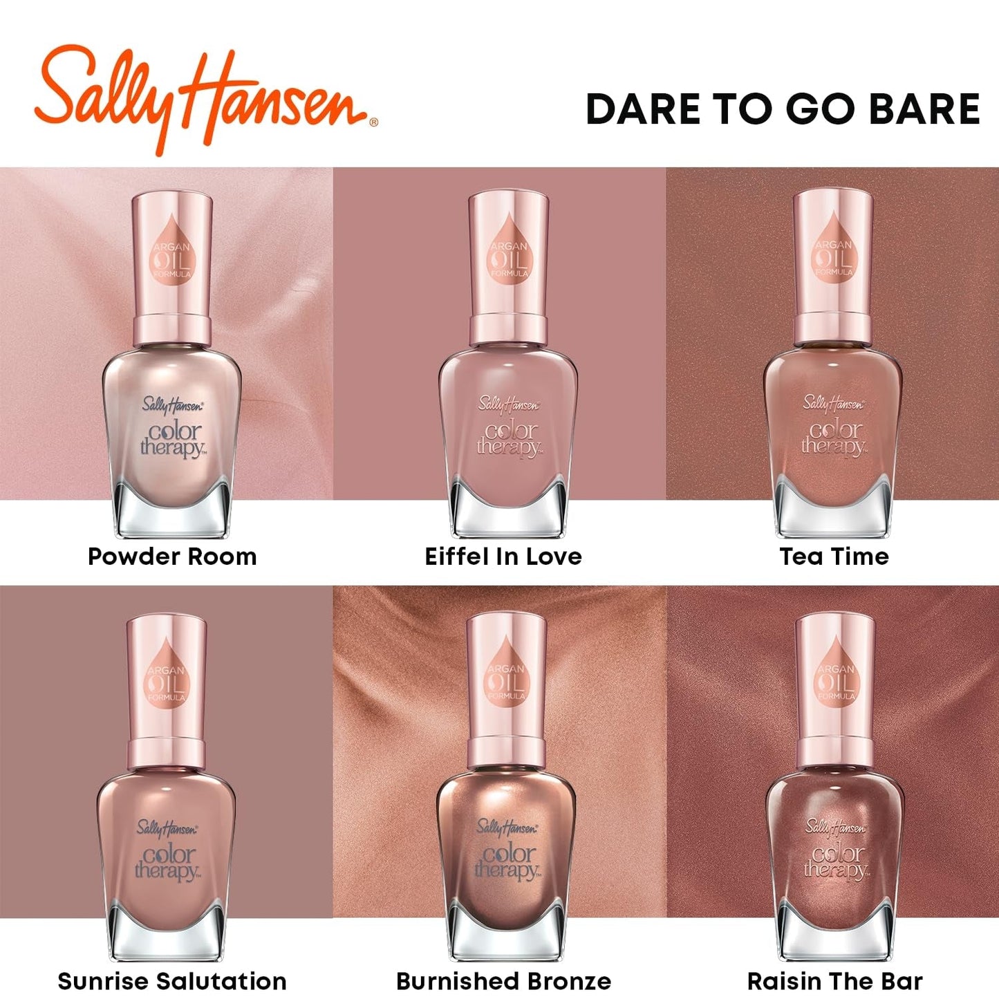 Color Therapy Nail Polish, Raisin the Bar, Argan Oil Formula, .5 Oz, Nail Polish, Color Nail Polish, Nail Strengthener, Strong Nails, Nail Treatment, Growth Treatment