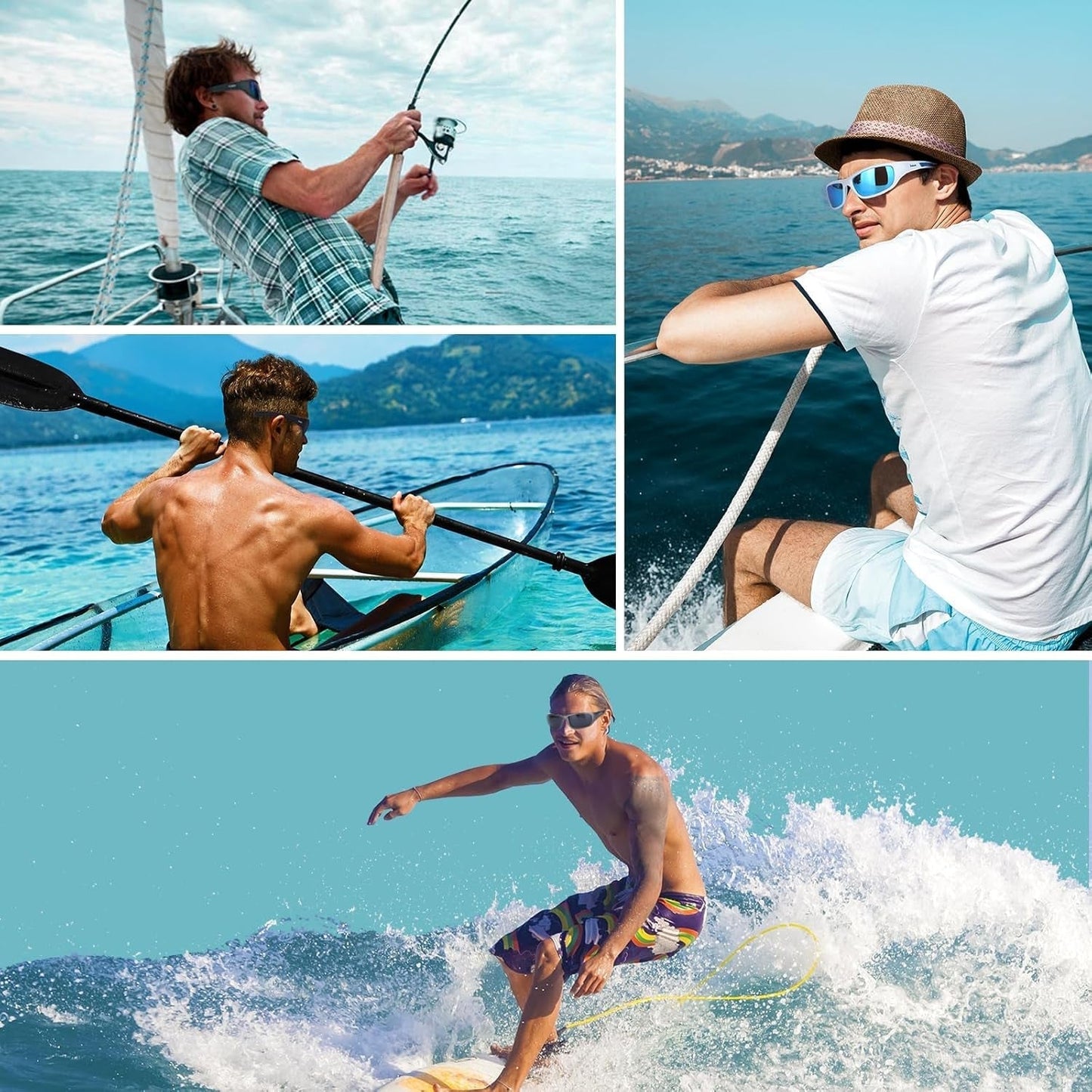 Sports Polarized Sunglasses for Men Women Baseball Cycling Golf Fishing Sun Glasses UV Blocking Tr8116