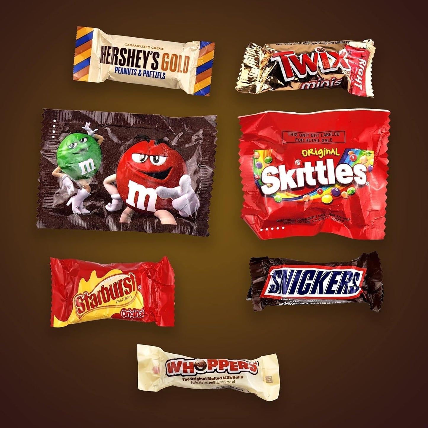 KATIES KANDY KORNER Individually Wrapped Chocolate Mix Bulk of Gold, Twix, M&M, Skittles, Starburst, Snickers, Whoppers, Assorted Candy for Holidays, Christmas, Birthdays - 5Lb