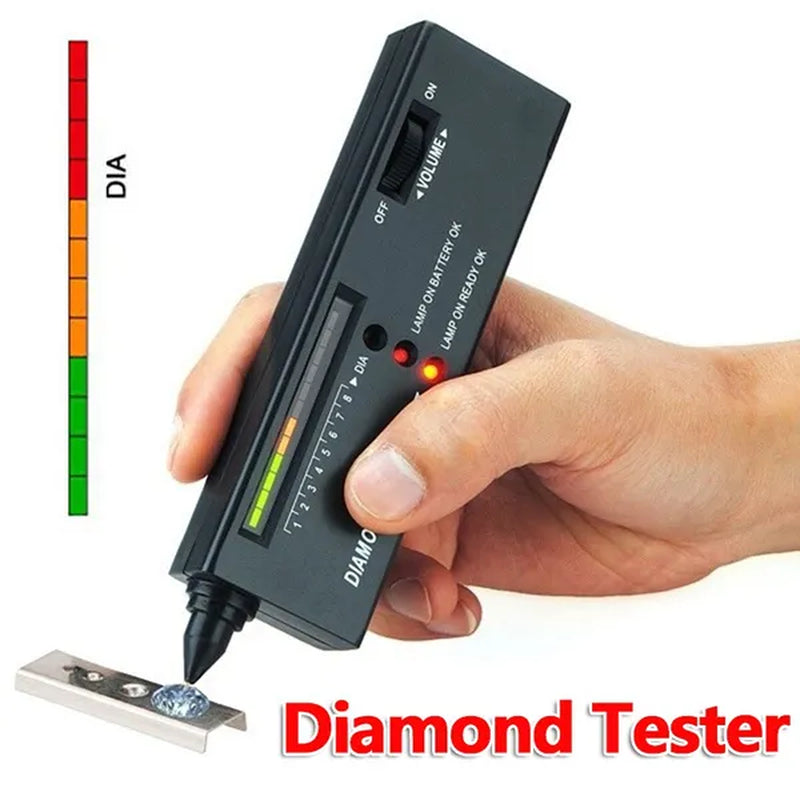 Jewellery Diamond Hardness Meter Gemstone Gem Tester Selector LED Diamond Indicator Test Pen Audio Portable Jewelry Tester Tool