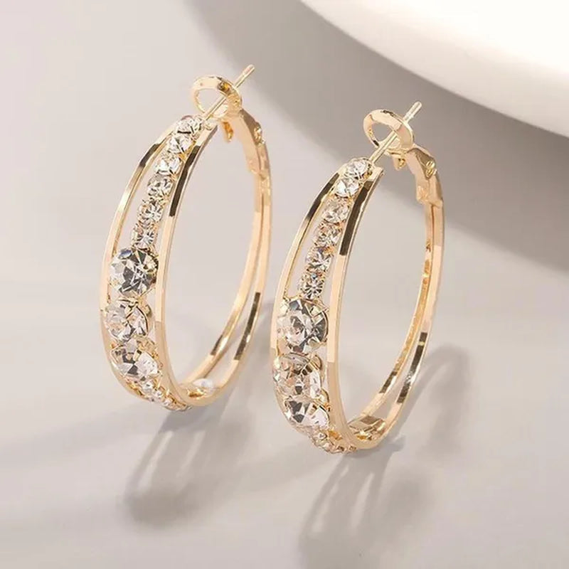 New Exquisite European and American Fashion Female Jewelry Diamond Earrings Romantic Valentines Day Gift Engagement Earrings Wedding Earrings Anniversary Women Jewelry